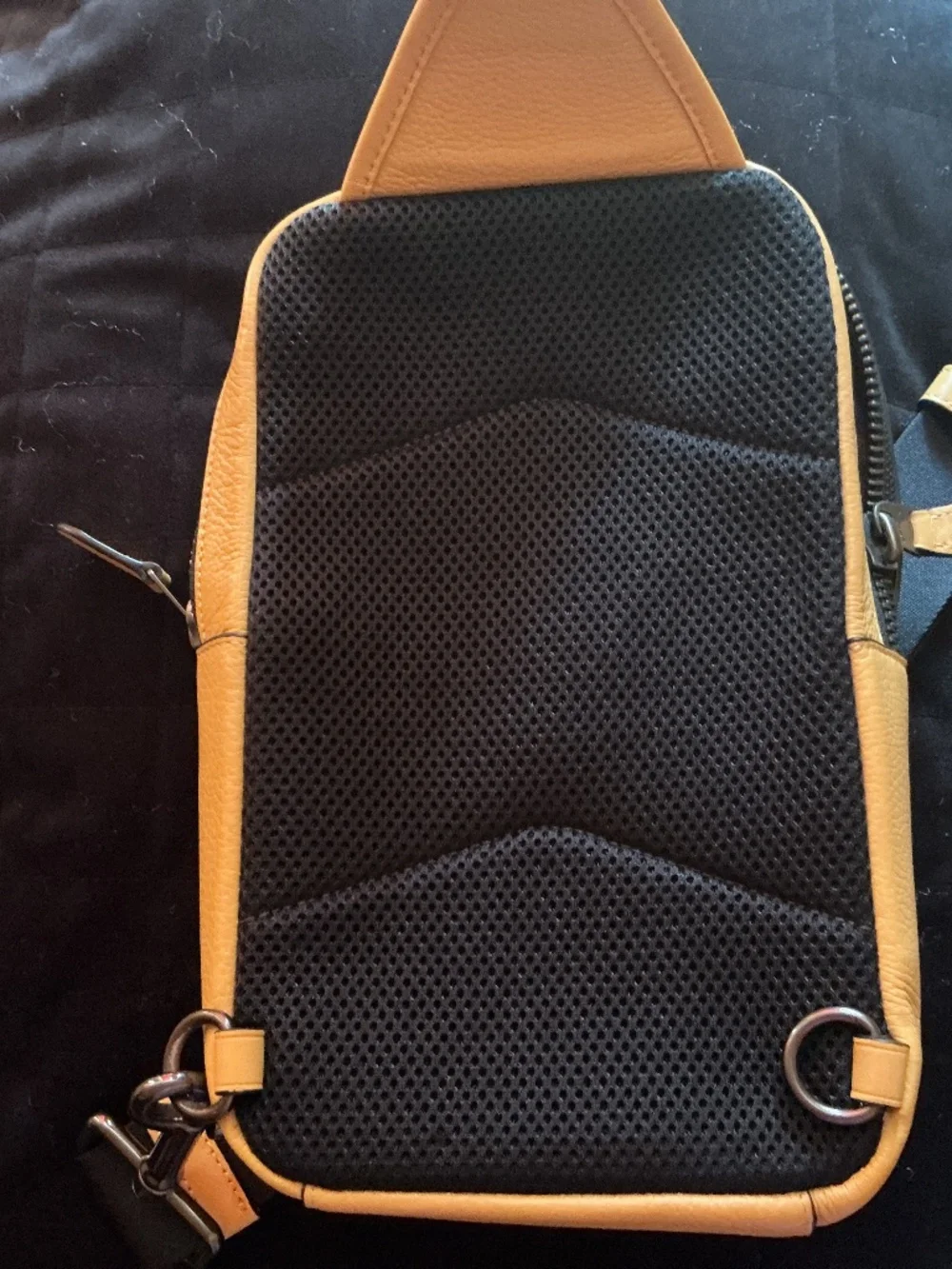 COACH Sullivan Pack CP207 Crossbody Bag In HONEYCOMB Yellow Pebbled Leather